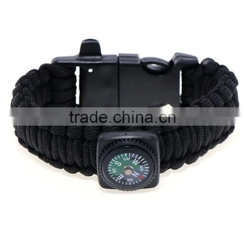 Hot sale bracelet handmade weave parachute rope compass bracelet