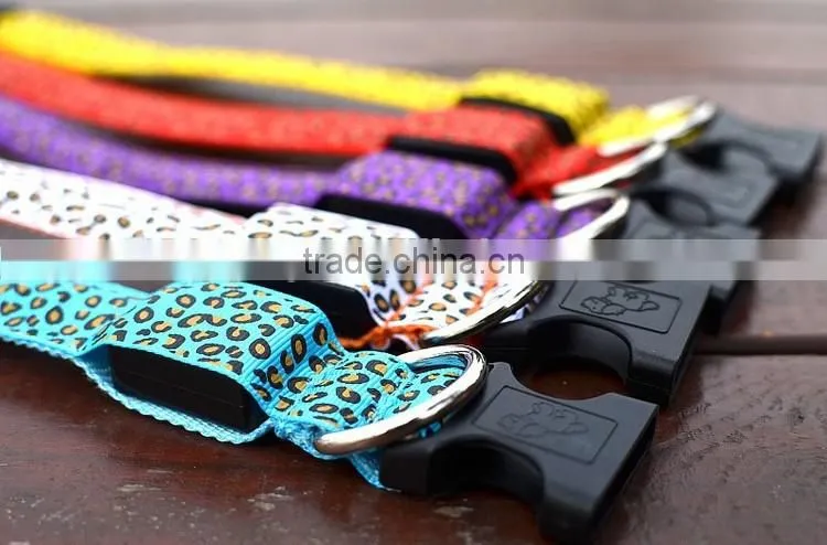 LED Collar Leopard Print Design Puppy Necklace Luminous Pet Decors Productos Para Mascotas dog harness Led