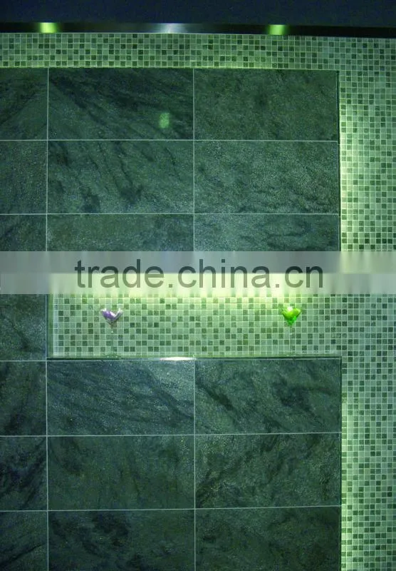 Green wall cladding natural quartzite slabs