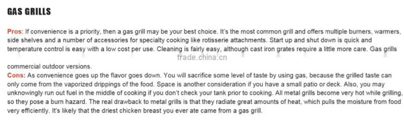 China manufacturer OEM 6 burner gas grill