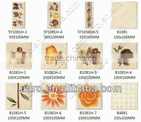 Non-slip decor rustic glazed ceramic antique brick style kitchen tiles