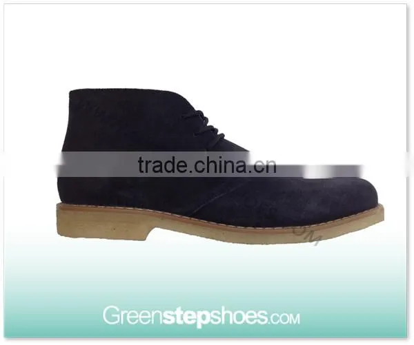 Men Genuine Leather Classic Derby Shoe Navy Blue Brown
