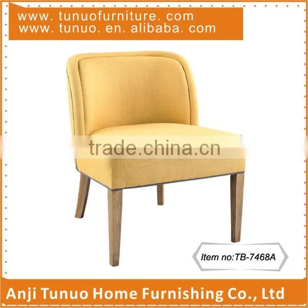 Mini upholstery chair,Starbucks use,Rubber wood&fabric,piping around,TB-7468A