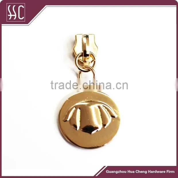 bag hardware zipper slider for handbag, customized zipper puller for bag