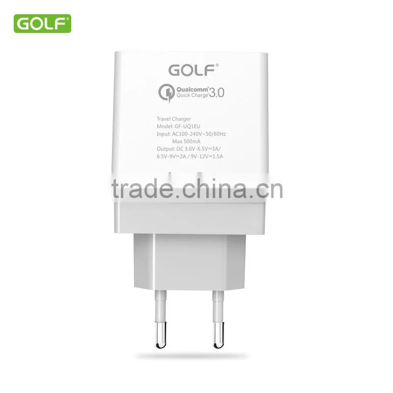 UL and Qualcomm approved QC3.0 18W wall charger adapter with EU/US plug