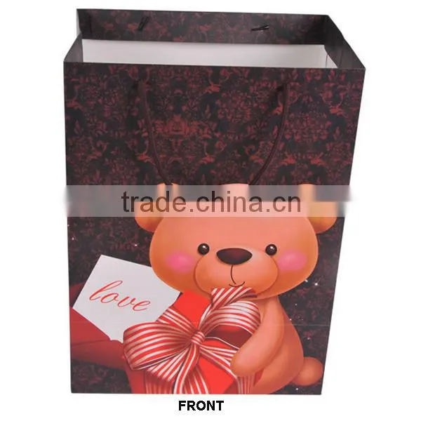 Lovely Bear Dark Color Paper Shopping Bag