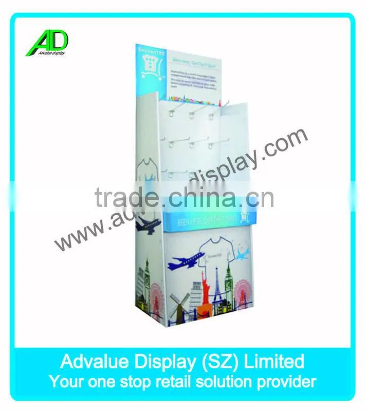 hanging cloting corrugated sidekick display made in China