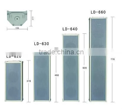LD-6 series 20-60W waterproof PA Column Speaker