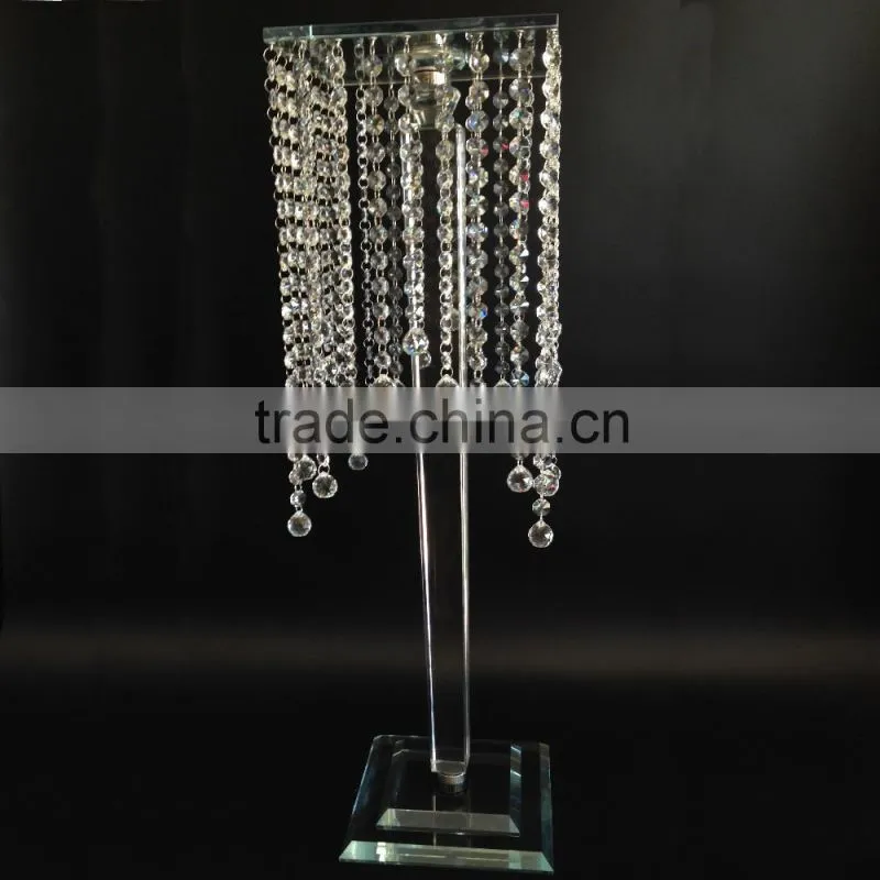 Clear Crystal Flower Stand With Crystal Pendant Wedding Centerpieces Home Decor R-3044