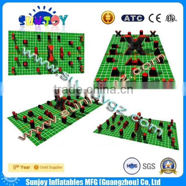 New design hot sale inflatable military paintball bunkers for rental sale outdoors