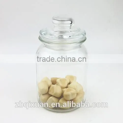 900ml Beautiful Glass Candy Jar with Lid