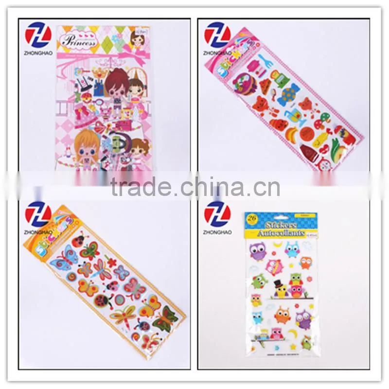New arrived unique funny customized puffy sticker for boys