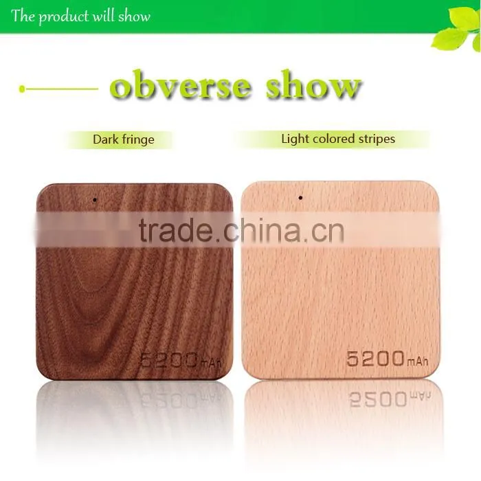 Wholesale power bank battery charger 5200mah 18650 portable power bank for raspberry pi wood digital power bank