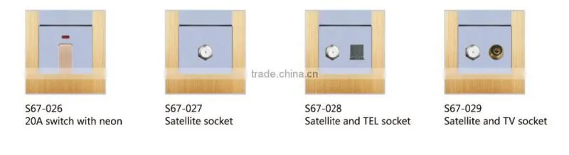 Electrical four way loudspeaker box outlet for home hotel