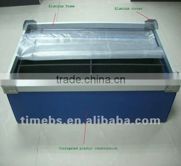 corrugated pp returnable box with compartment