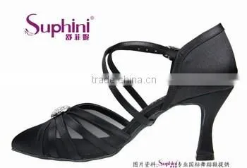 elegance closed toe 7.5cm hell ladies ballroom dance shoe