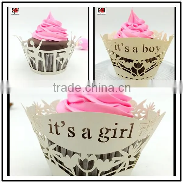 Laser cut cupcake wrapper wholesale