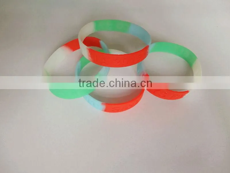 silicone factory customized logo designed wristband