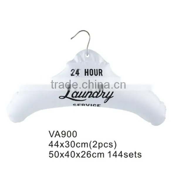 VA901 flocking plastic expandable clothes hanger