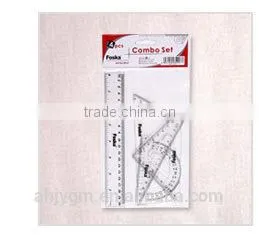 4 Pieces for Students Plastic Ruler Set/geometric ruler set