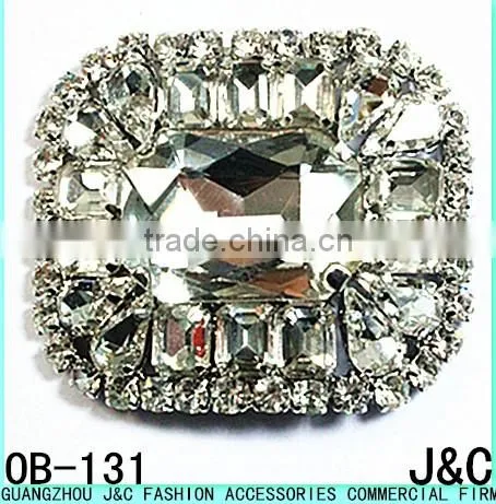 rectangle shaped glass stone with rhinestone lady fashion shoes ornaments