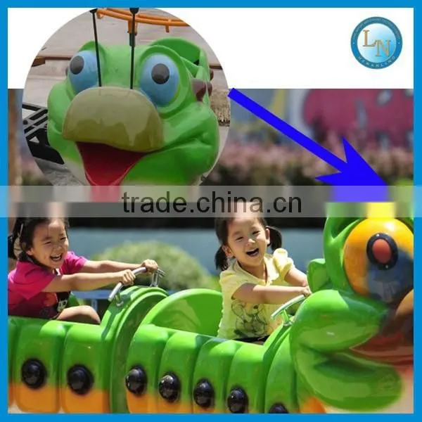 Outdoor play equipment mini roller coaster wacky worm train for sale