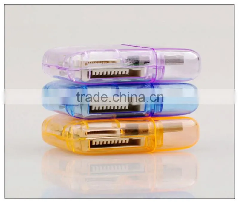 wireless smart card reader 4 slots plastic pen drive card reader(OS-CR101)