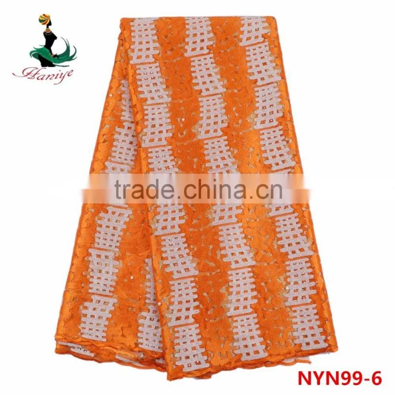 African tulle Lace Embroidery NYN99 Textiles Tulle Net French Lace Fabric