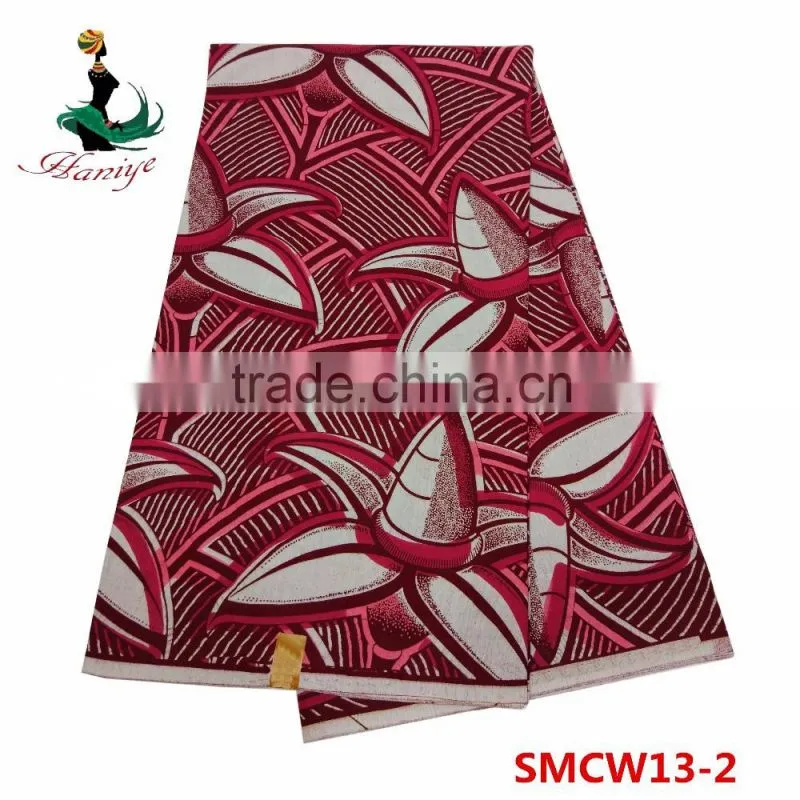 2016 Fashion Real wax fabric African printed wax fabric SMCW14 High quality