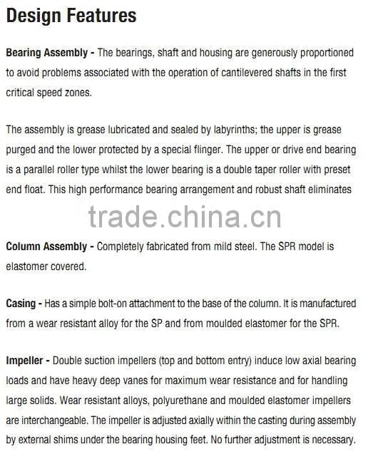 submerged slurry pump price
