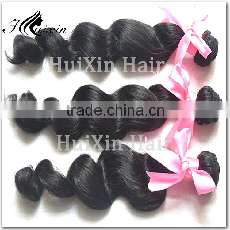 Machine weft full cuticle cambodian hair weave bundles
