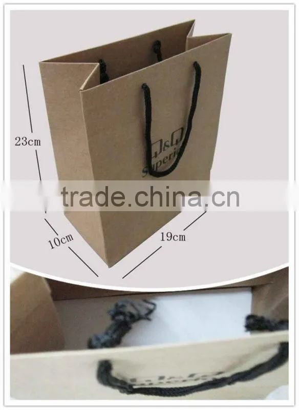 2015 Wholesale Custom Design Natural Brown Kraft Paper Bag