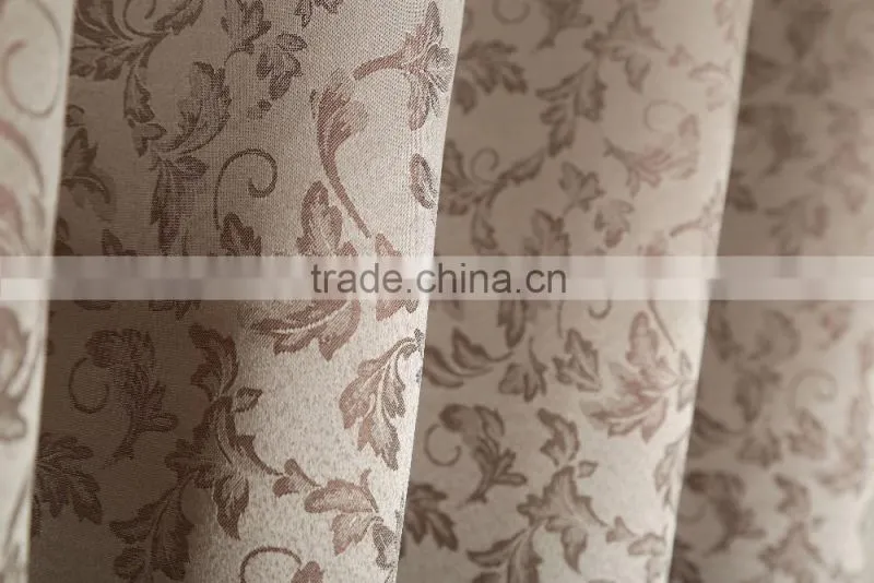 100% polyester fabric Jacquard Curtain Panel Grommet Drapes