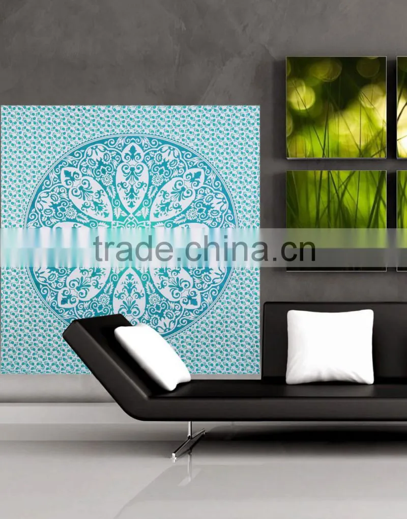 Mandala Tapestry Screen Printed Home Textile Wall Hanging Tapestry Manufacturer In India