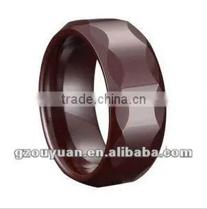 Oversized unique design black Ceramic ring 2012 hot sell design ring