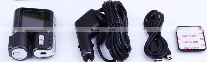 Dual rear lens G-SENSOR dvr car black box 720p