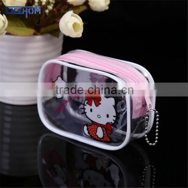 cute printed pvc coin purse custom kids pvc bag