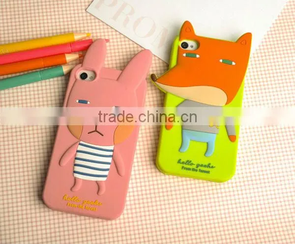 Novelty Romane Silicone Cartoon Protective Cover for iPhone 4S