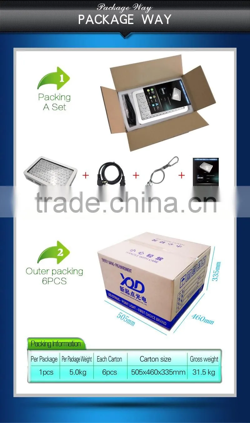 UV Red Blue indoor hydroponic 300w led grow lamp