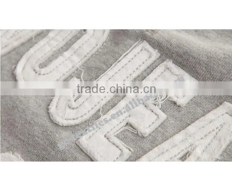 Fleece Hoodie Sweater with applique/emb logo