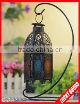 vintage embossed glass moroccan metal candle lanterns for decoration