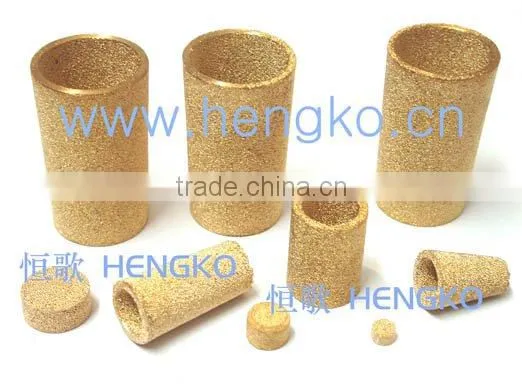 Sintered porous bronze oil filter housing