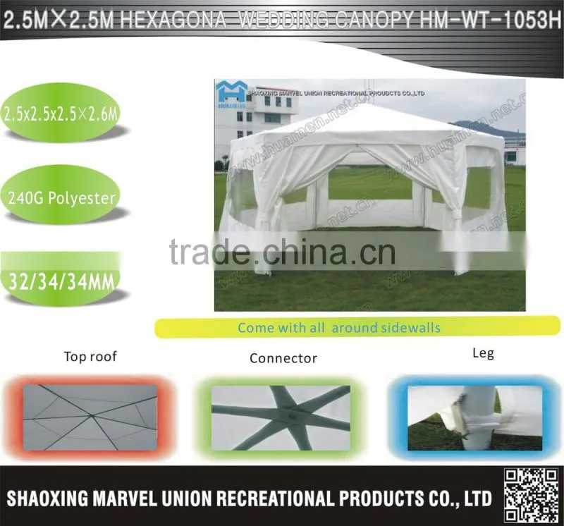 Big Romantic Wedding Canopy Hexagona Gazebo Tent