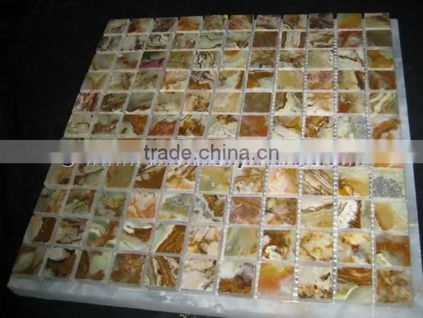 Creative design MULTI GREEN ONYX MOSAIC TILES COLLECTIONS
