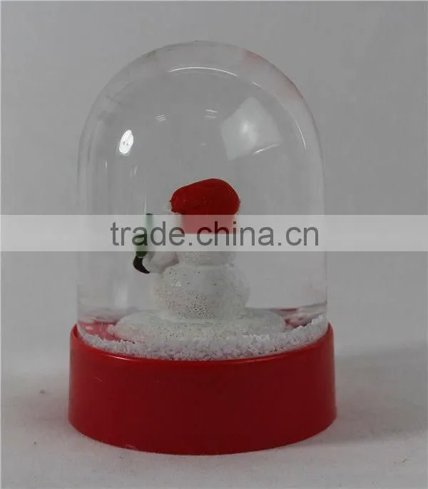 Acrylic snowman snow globe for gifts decoration
