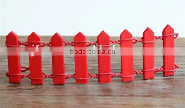 Colored mini wooden railings micro landscape decoration accessories