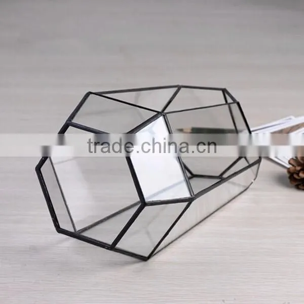 Wholesale air planter hanging decorative glass geometric terrarium glass terrarium container