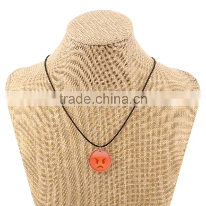 2016 Fashion Jewelry Pendant Acrylic Emoji Necklace For Wholesale China