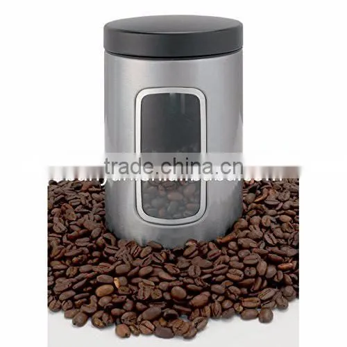 Amazon Top Sale Stainless Steel Highly Polished Tea Coffee Sugar Canisters