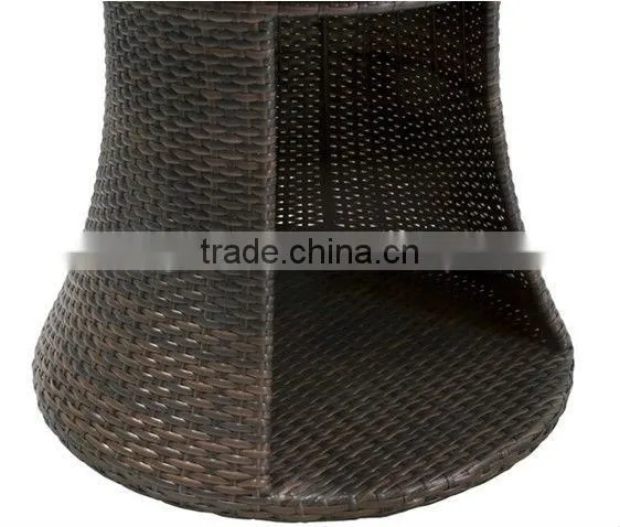 2016 New Style outdoor brown wicker furniture standing ice bucket